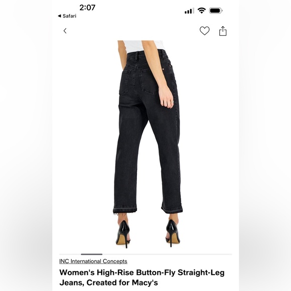 Women’s High Rise Button Fly Straight Leg Jeans NWT - Picture 2 of 10